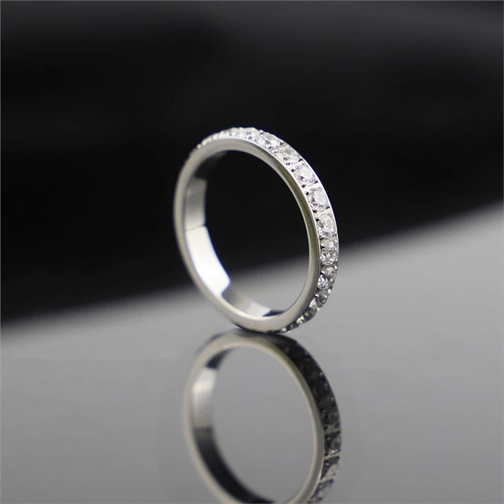 Pave Set CZ Band Ring Women Pave Set CZ Band Ring Women