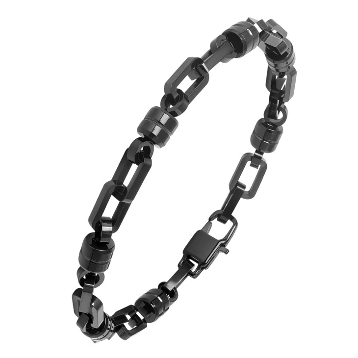 316L Stainless Steel Geometric Link Two-Tone Bracelet – Wholesale & Customizable