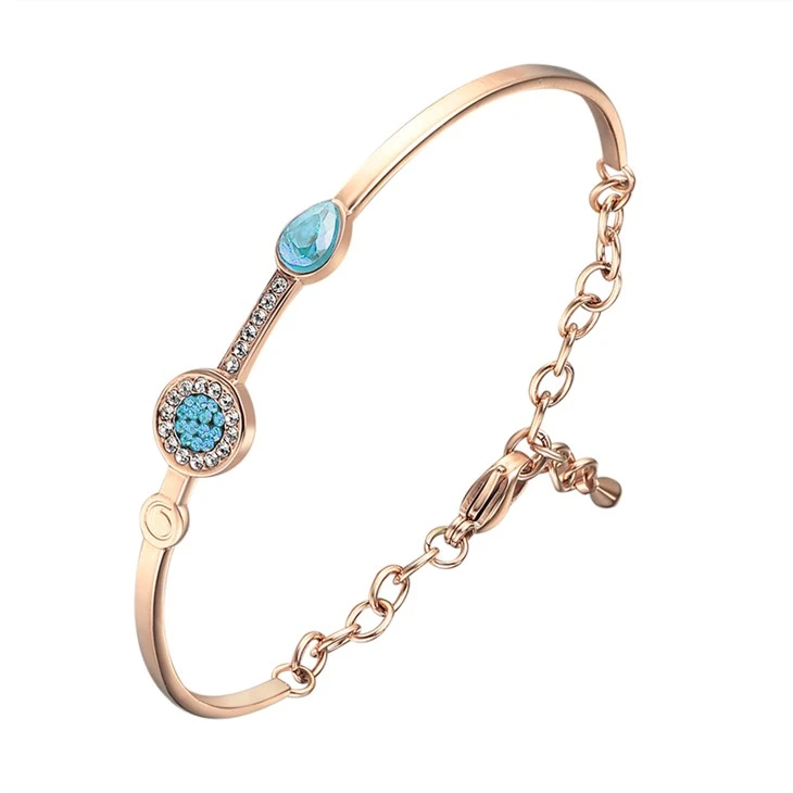 Dual Gem Accent Slim Bangle Bracelet Dual Gem Accent Slim Bangle Bracelet