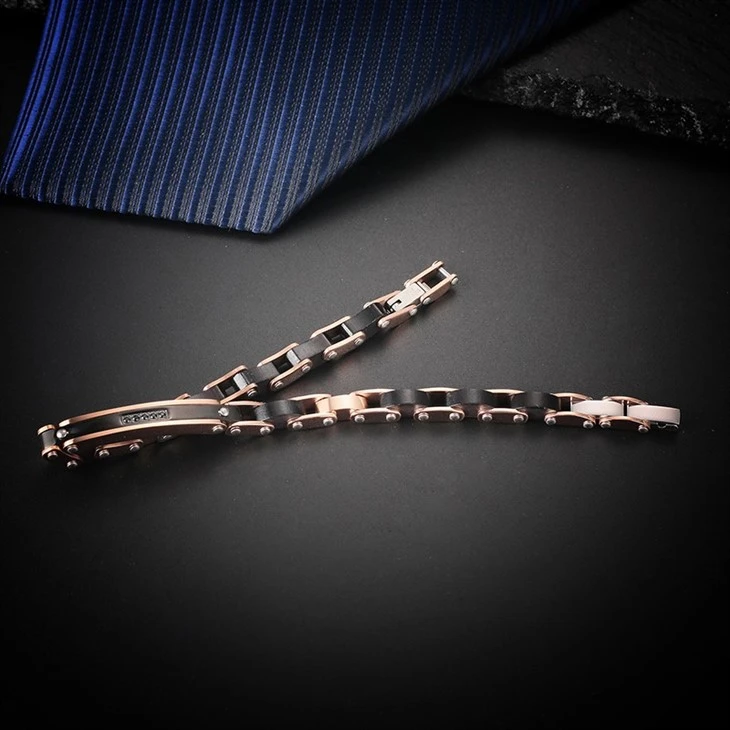 Rose Gold Wood Inlay Zircon Rivet Bracelet factory Rose Gold Wood Inlay Zircon Rivet Bracelet factory