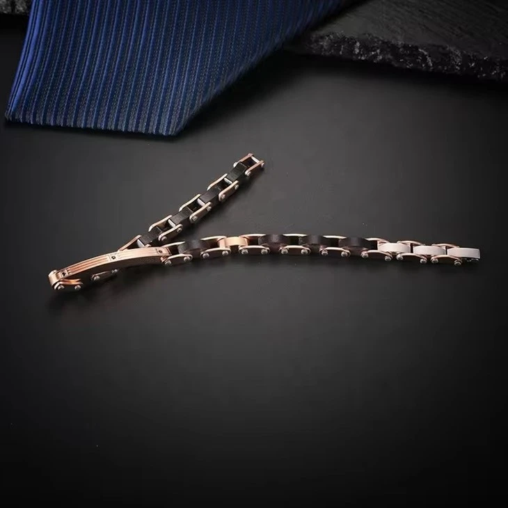 Fashion Wood 316L Stainless Steel Jewelry Bracelet Customized LOGO Fashion Wood 316L Stainless Steel Jewelry Bracelet Customized LOGO