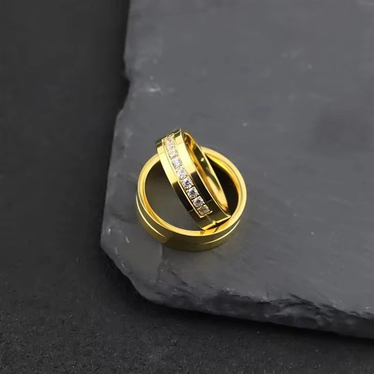 High Quality Stainless Steel Wedding Engagement Couple Rings High Quality Stainless Steel Wedding Engagement Couple Rings