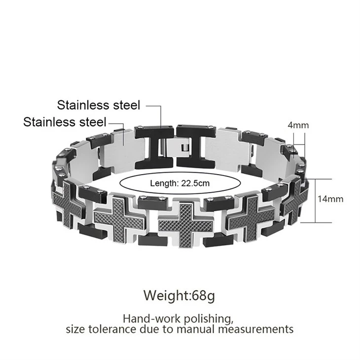 Cross Link Bracelet – Stainless Steel Industrial Chain suppliers Cross Link Bracelet – Stainless Steel Industrial Chain suppliers