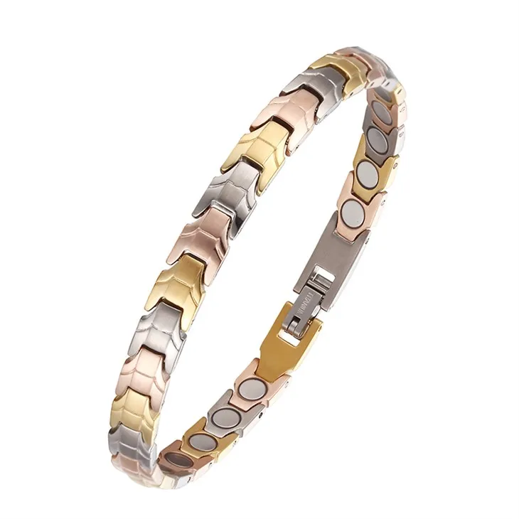Tri-Color Titanium Link Bracelet Tri-Color Titanium Link Bracelet