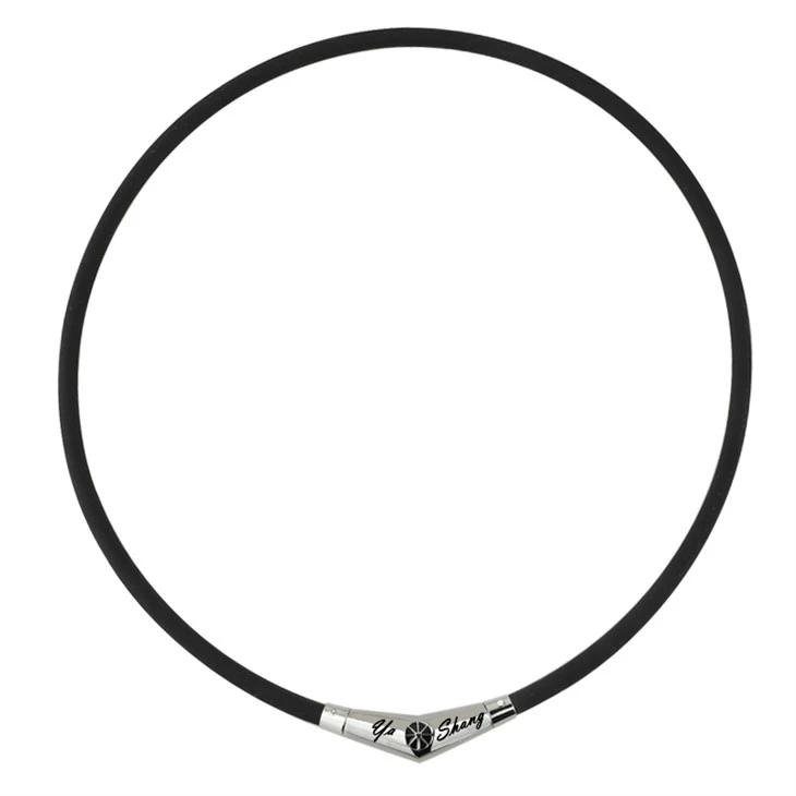 Titanium Magnetic Energy Necklace With Custom Engraved Clasp Titanium Magnetic Energy Necklace With Custom Engraved Clasp