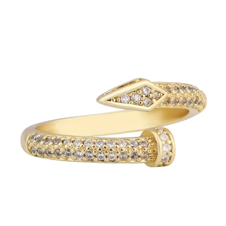 Arrowhead Micro Pavé Zircon Open Band Ring Arrowhead Micro Pavé Zircon Open Band Ring