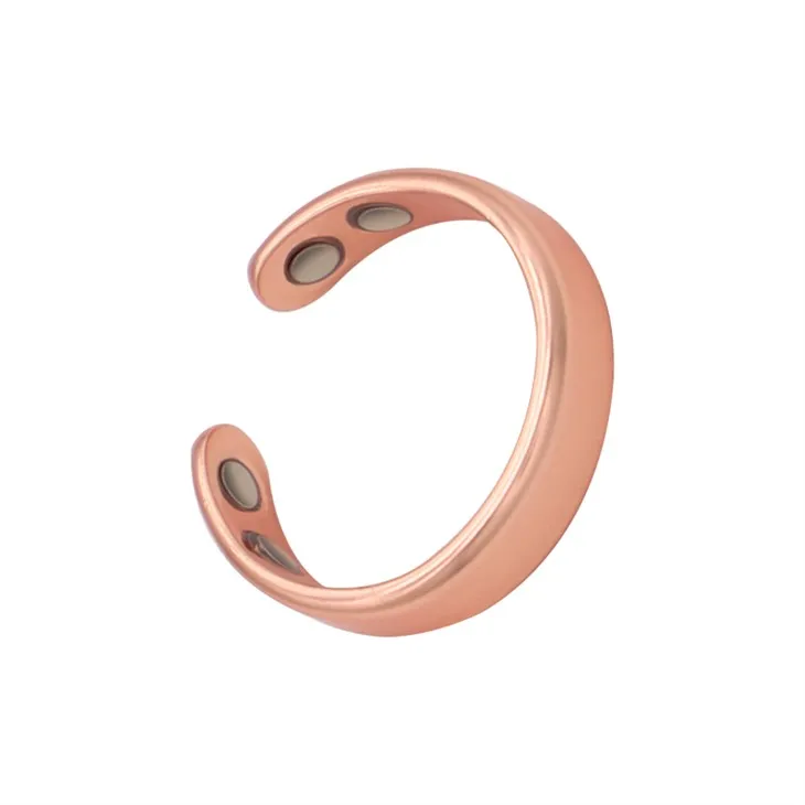 Magnetic Rose Gold Open Cuff Ring