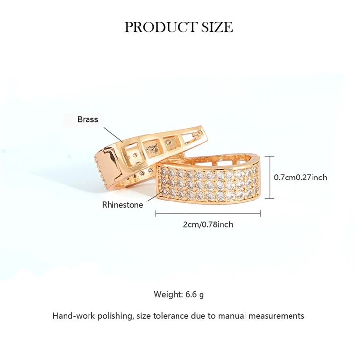 Brass PVD 18K Gold Pave Zircon Huggie Hoop Earrings factory Brass PVD 18K Gold Pave Zircon Huggie Hoop Earrings factory