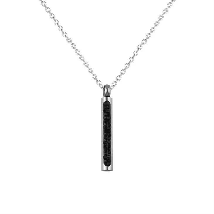 Slim Pavé Zircon Bar Pendant Necklace high quality Slim Pavé Zircon Bar Pendant Necklace high quality