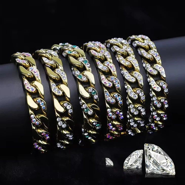 Waterproof Stainless Steel Bracelet Fine Cuban Chain