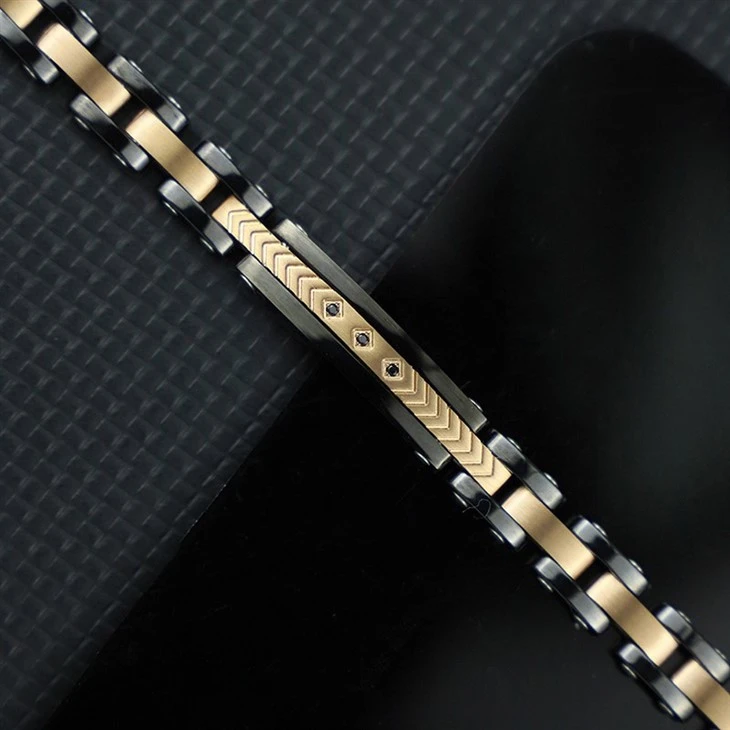 Refined Chevron Zircon Stainless Steel Ceramic Bracelet best Refined Chevron Zircon Stainless Steel Ceramic Bracelet best